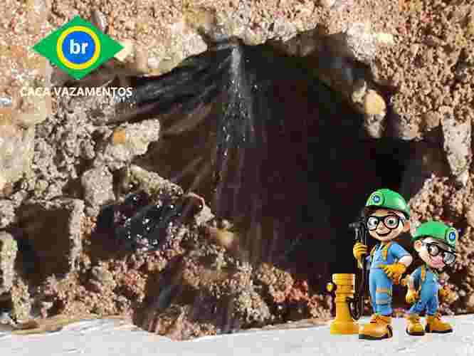 Caça vazamento de água com detector Geofone