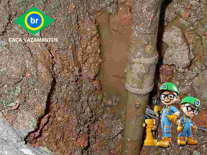 Detecção de vazamento da Sabesp em cano de cobre, ferro e PVC