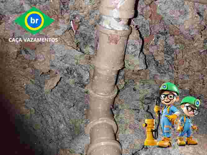 Caça vazamento de água na parede, solo, teto, laje e coluna com laudo e garantia